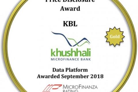 Triumphs Gold Price Disclosure Award by Microfinanza Ratings